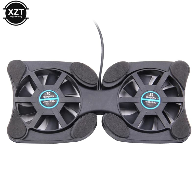 Ventola di raffreddamento USB pieghevole Dispositivo di raffreddamento della CPU Mini Octopus Cooler Pad Supporto silenzioso Doppi ventole per computer portatile da 7-15 pollici