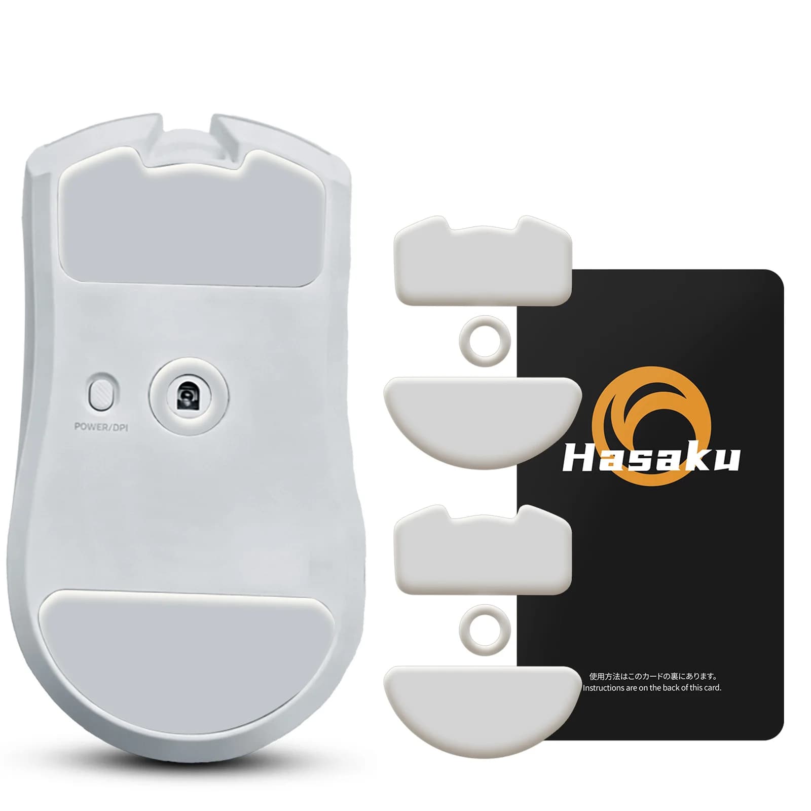 2 Set di Pattini per Mouse da Gaming HASAKU con Bordi Arrotondati per Razer Viper V4 Pro Wireless, Ricambi per Piedini del Mouse