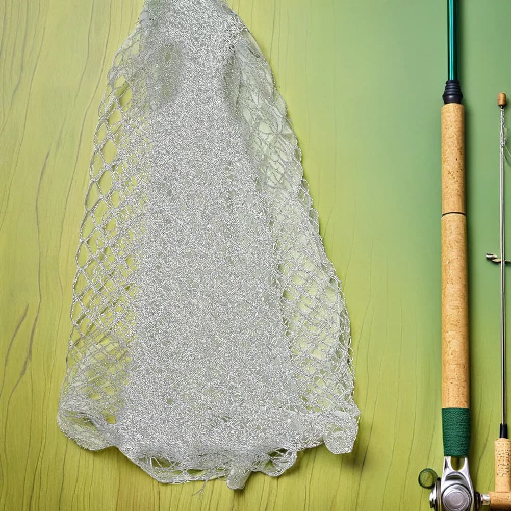 Rete da Pesca Premium di Ricambio con Asta, Rete a Maglie per Lancio, Attrezzatura per Pesca in Acqua Dolce, Facile da Montare, Rete Robusta