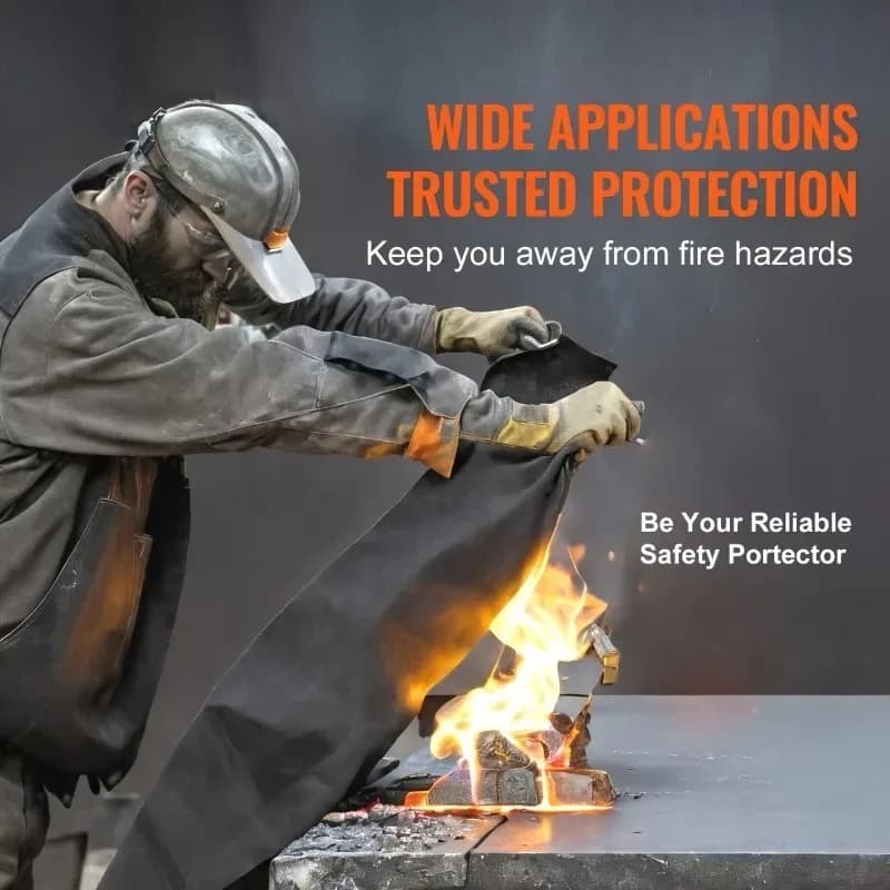 2mm/5mm Pre Oxidized Fiber Heat Resistant Welding Blanket Fireproof Nonwoven Insulation Pad for Soldering Welding Safety Use