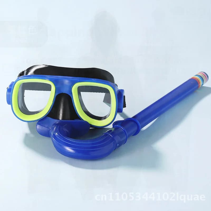 Diving knees for snorkeling equipment with large frame for children with breathing tube HD swimming equipment in blue green red yellow