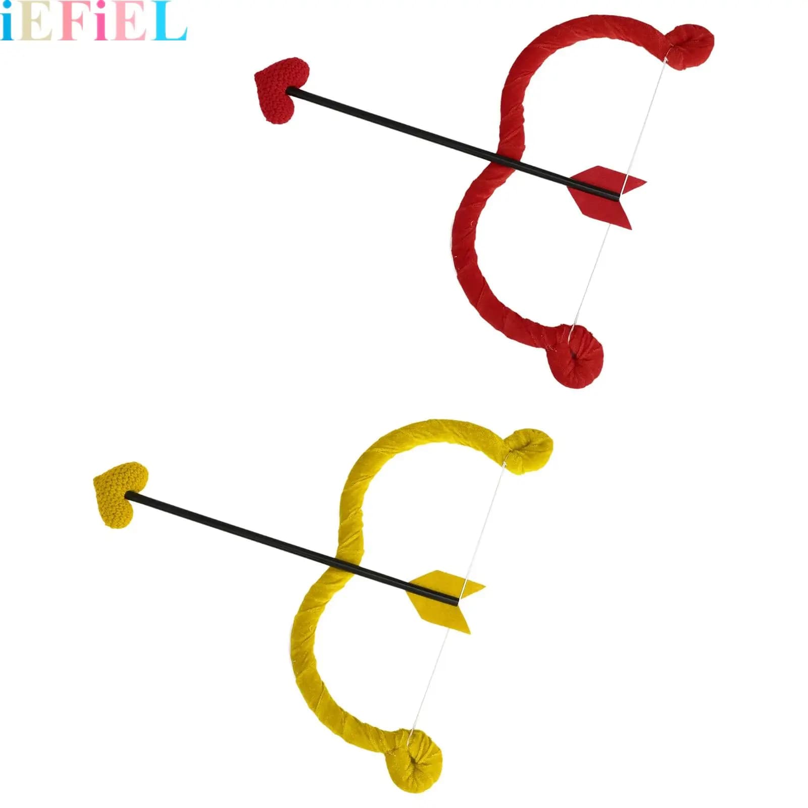 Set di frecce a forma di cuore e fiocco di cupido, accessori per costumi, accessori per festival, oggetti di scena per la fotografia di feste a tema di carnevale