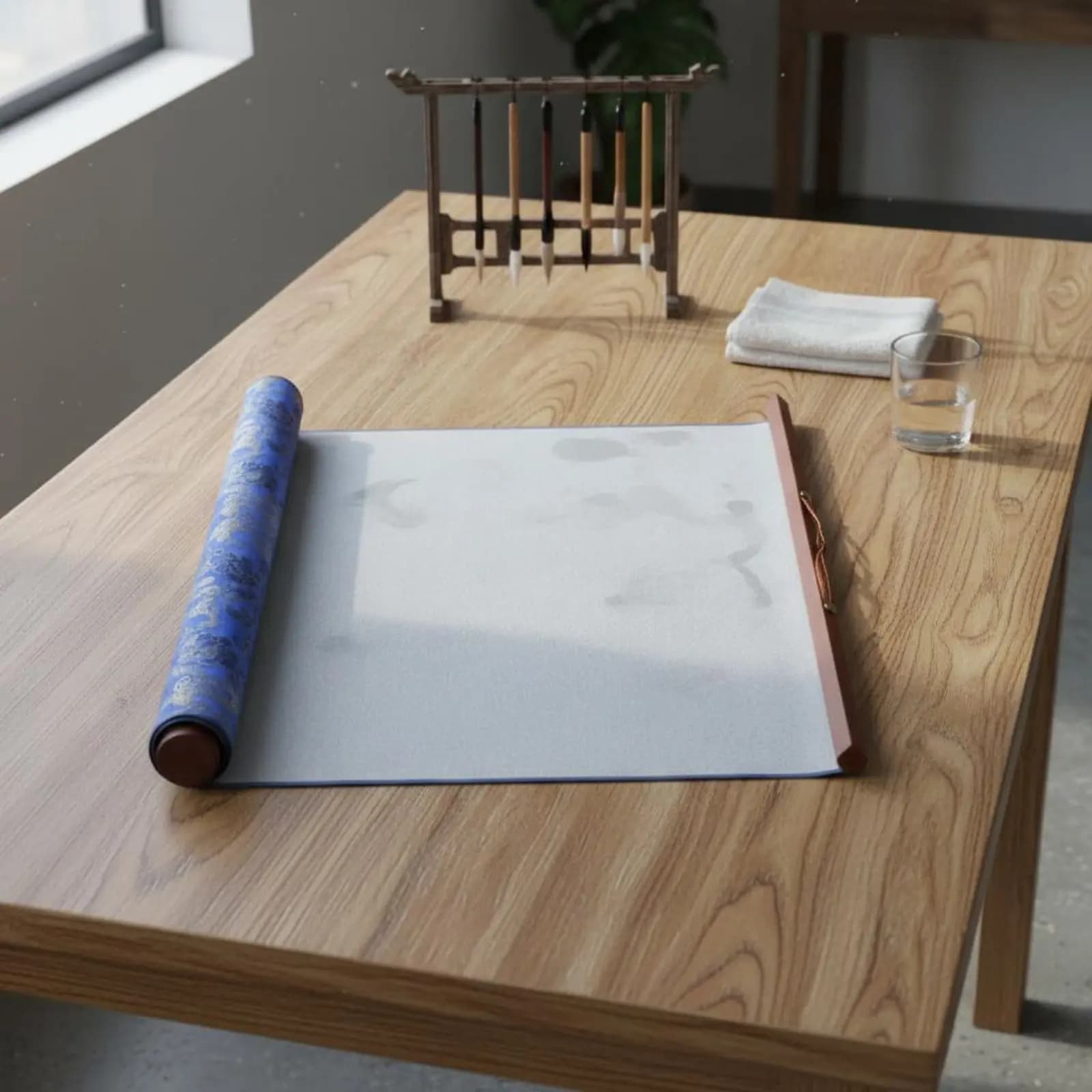Water Calligraphy Scroll No Ink Calligraphy Set Inkless Writing Cloth Includes Brushes Water Writing Cloth Quick Drying