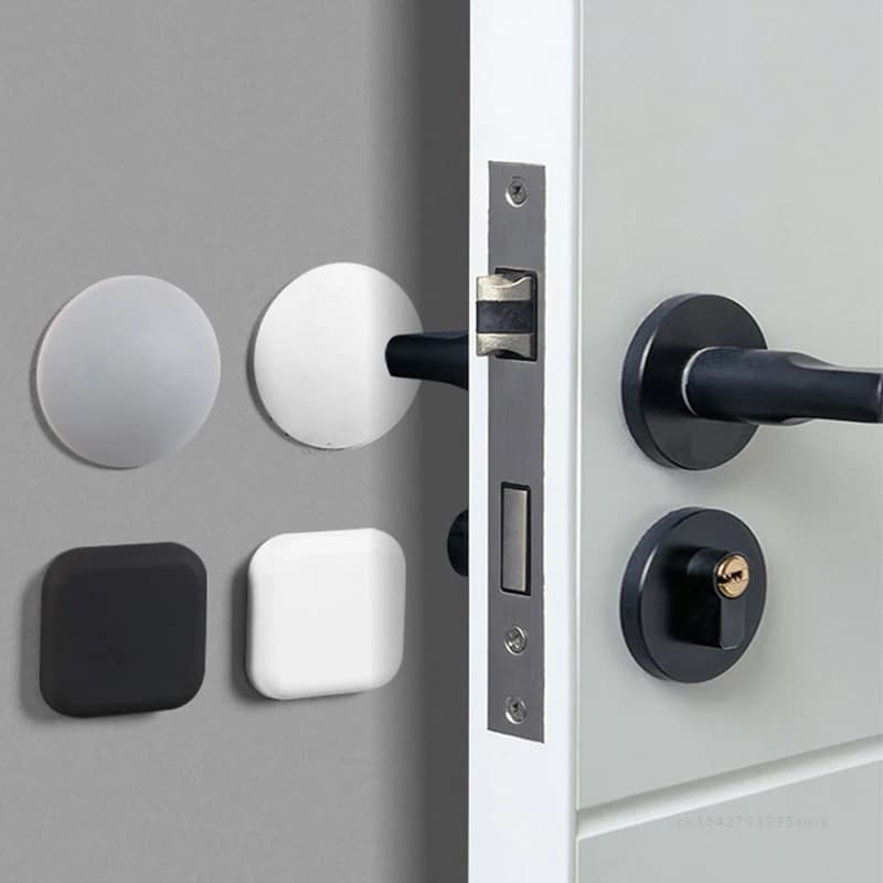Fermaporta paraurti con maniglia in Silicone protezione antigraffio autoadesiva Porte Pad Mute Stikcer Round Square Wall Protector Pad