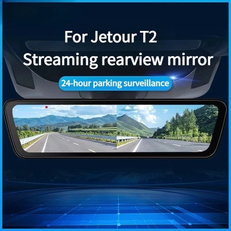 Specchietto Retrovisore con Dash Cam HD per Jetour T2, Visione Notturna, Registrazione in Loop, Accessori per Modifica Auto