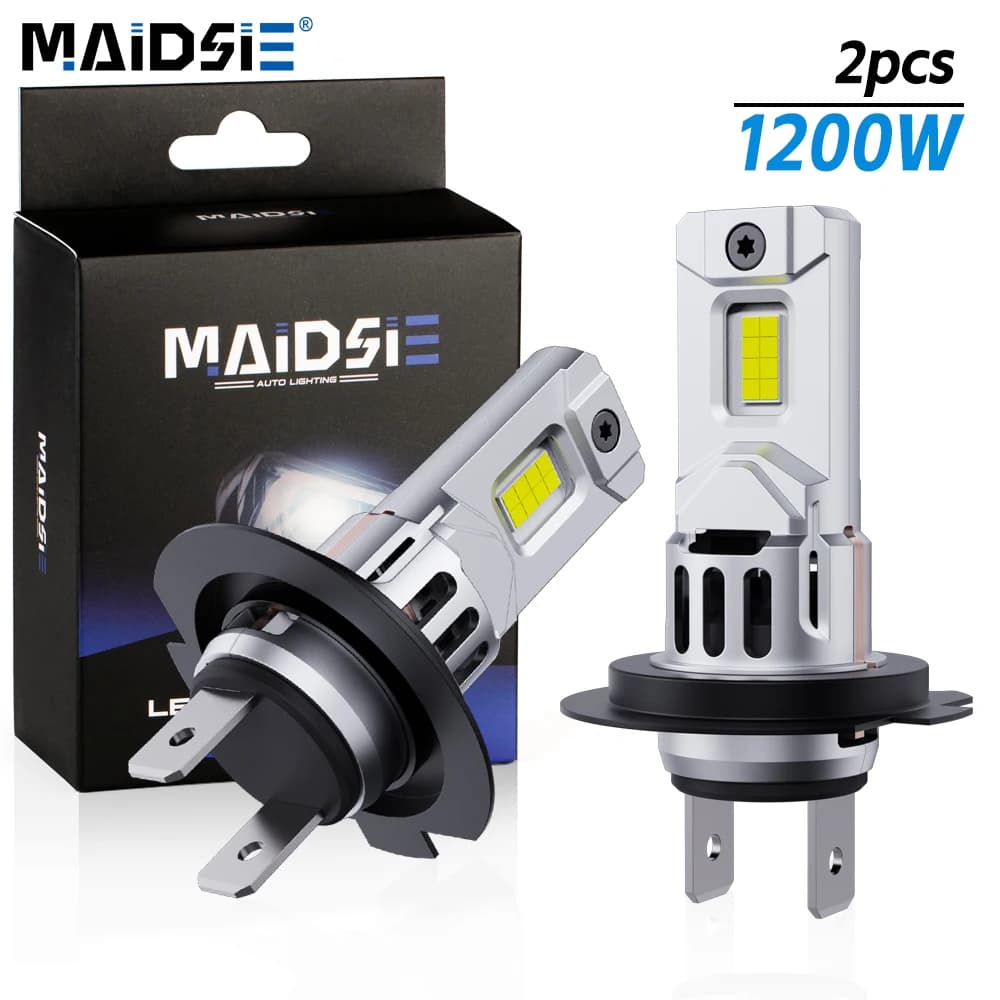 MAIDSIE H7 HA CONDOTTO LA Lampadina Del Faro Mini Wireless 1200W 220000LM 6500K CSP per Auto Faro Auto Diodi Lampade Turbo Led 12V Automobile