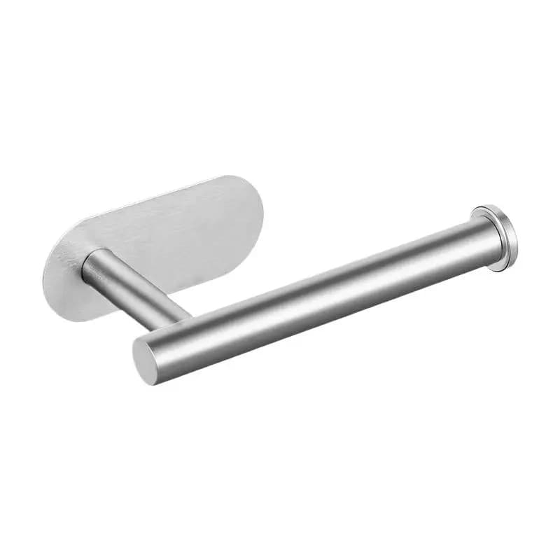 Self Adhesive Wall Mounted Toilet Paper Holder Stainless Steel No Drilling Design For Bathroom Kitchen Towel Roll Storage