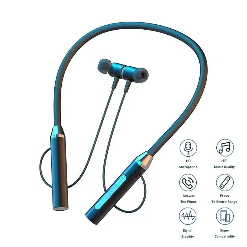 Wireless Bluetooth Earphones Neckband Headphones Gaming Stereo Sports Headset Waterproof Magnetic Earbud For iPhone Huawei Vivo