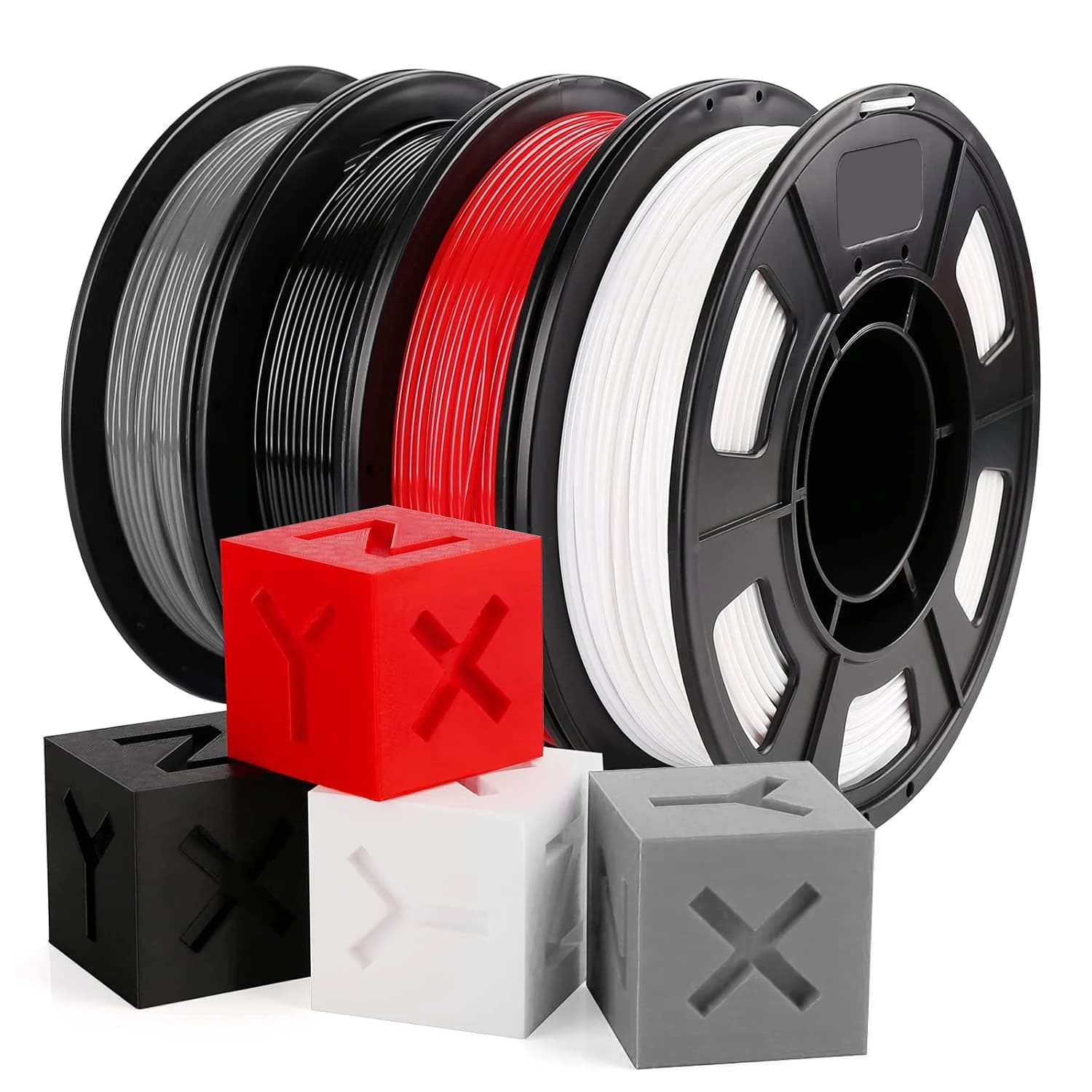 Filament PLA 500 g 1.75 mm for 3D printer, for 250 g roll, total 500 g (1.1 pounds), compatible with most FDM printers