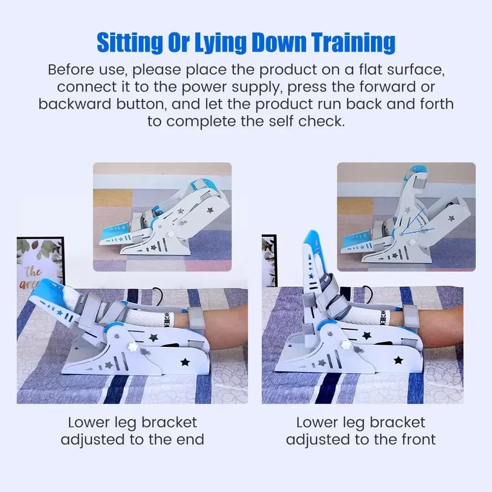 Ankle Joint Rehabilitation Trainer With Fixation Brace For Hemiplegia Patient Post Fracture Limb Recovery Trainin