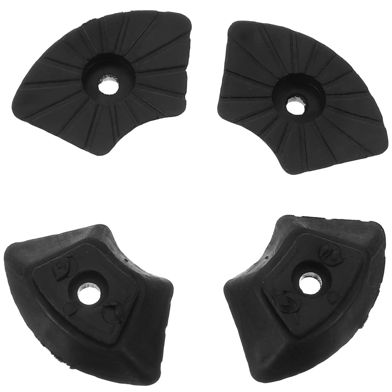 4Pcs Walking Stick Tips Anti-Slip Plastic Cane End Covers Shock Absorbing Trekking Pole Accessories for Hiking Trail Walking