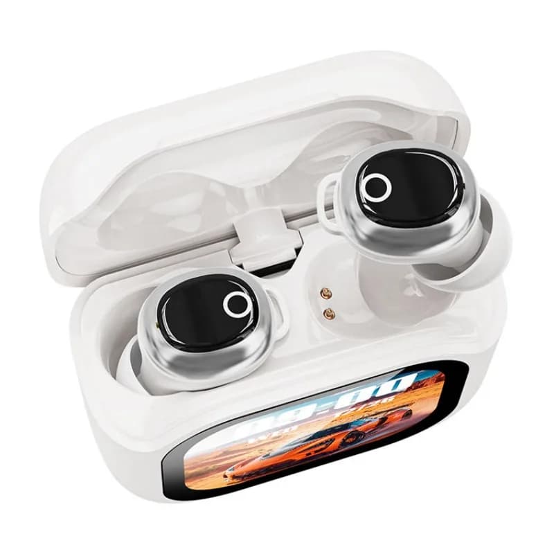 Auricolari In-Ear con Cancellazione del Rumore ANC+ENC JM28, Traduttore AI Wireless, Resistenti al Sudore, Display LED della Batteria per Telefono
