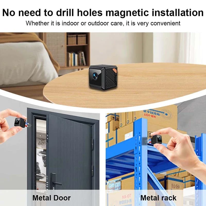 4K Mini Camera Strong Magnetic Wireless WiFi Camera Baby Monitor Pet Detection Home Safety Security Night Vision Camera 2026 NEW