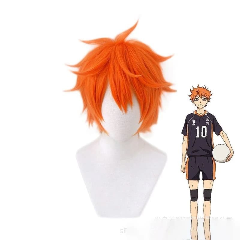 Anime Haikyuu Protagonista Cos Hair Courts Stage Cosplay Copricapi Men's Fashion Colorful Embellished Wig Hinata Shoyo Role Wig Cover