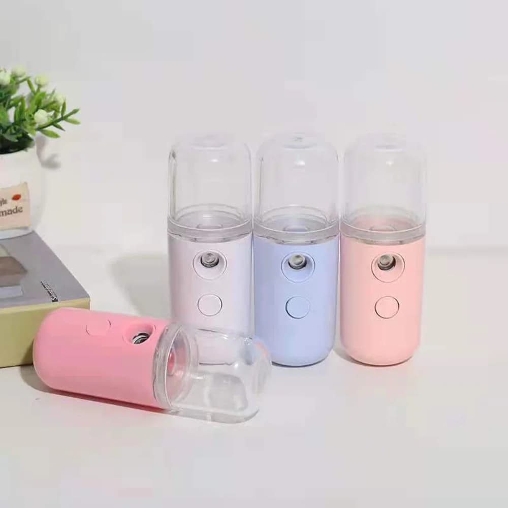 Vaporizzatore Facciale Portatile Ricaricabile, Mini Umidificatore da 30ml, Nebulizzatore Nano Wireless per Idratazione Viso, Generatore di Nebbia Fredda
