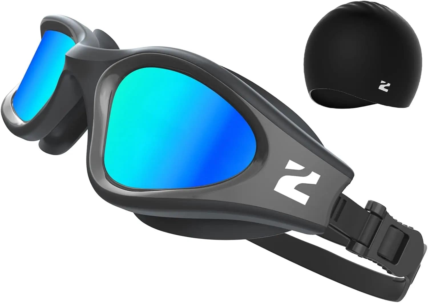 Anti-fog Swimwear with Set Silicone Headphones for Adults - UV Protection, Waterproof, Vision Overview