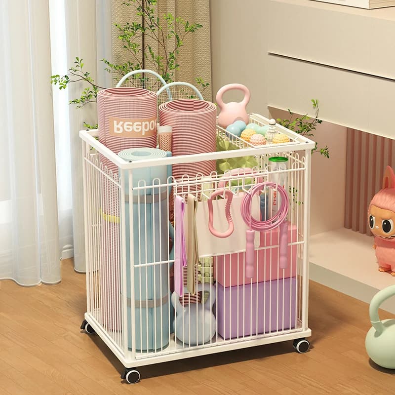 Yoga Mat Storage Basket Sports Equipment Fitness Products Household Basket Crack Pot Dumbbell Tools Ball Shelf