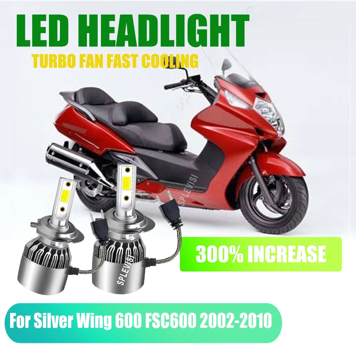 Faro LED - illuminazione a lungo raggio senza macchie scure Per Honda Silver Wing 600 FSC600 2002 2003 2004 2005 2006 2007-2010