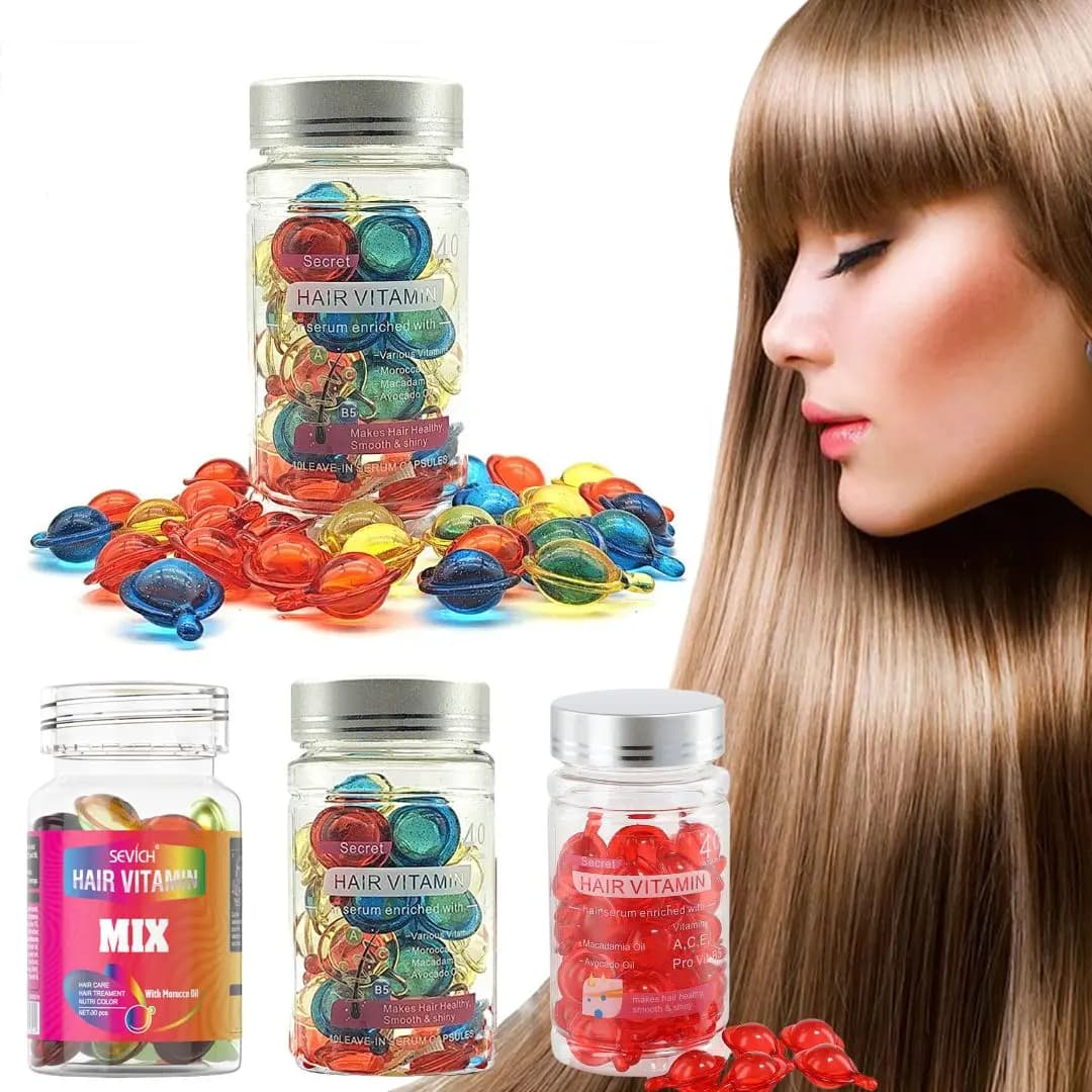Hair Capsule Oil Vitamin C, A, B5, Moroccan Oil Hair Creams Moisturizing Mask silky for hair Treatment for damaged hair Serum for hair hydrate