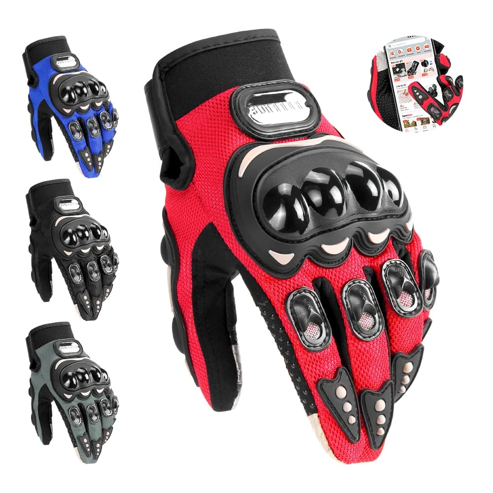 Nuovi guanti da moto da uomo con nocche rigide Touch Screen da donna Estate Moto Motocross Moto Biker Guanti Accessori moto