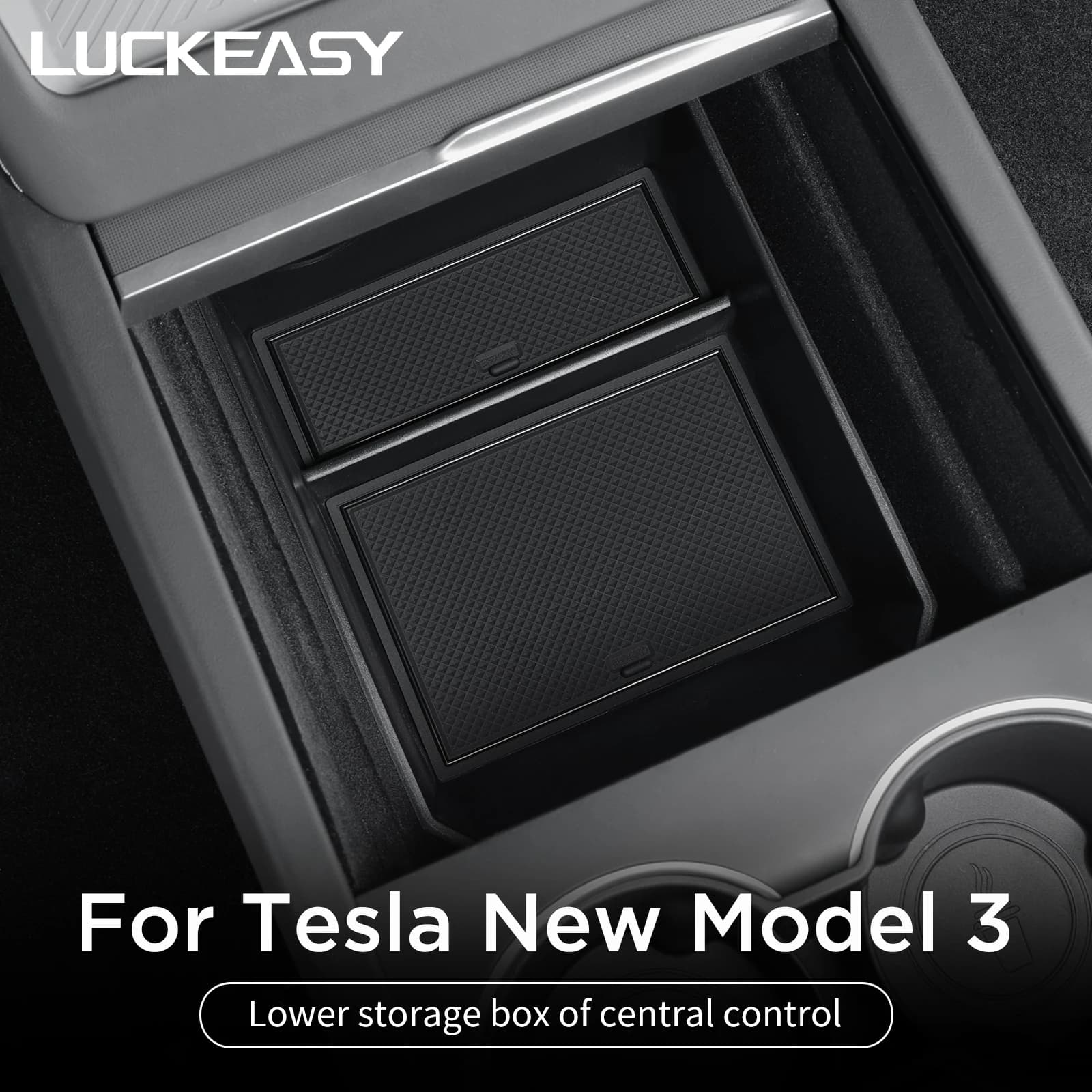 Per Tesla Model 3 Highland 2024 Storage Box Console centrale strato inferiore Storage Organizer Case vassoio accessori interni per auto