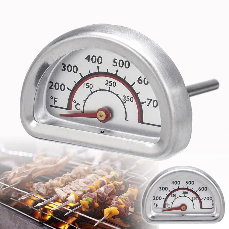 Termometro per griglia Charbroil semicerchio indicatore di calore interno campeggio sostituzione griglia in acciaio inossidabile calda