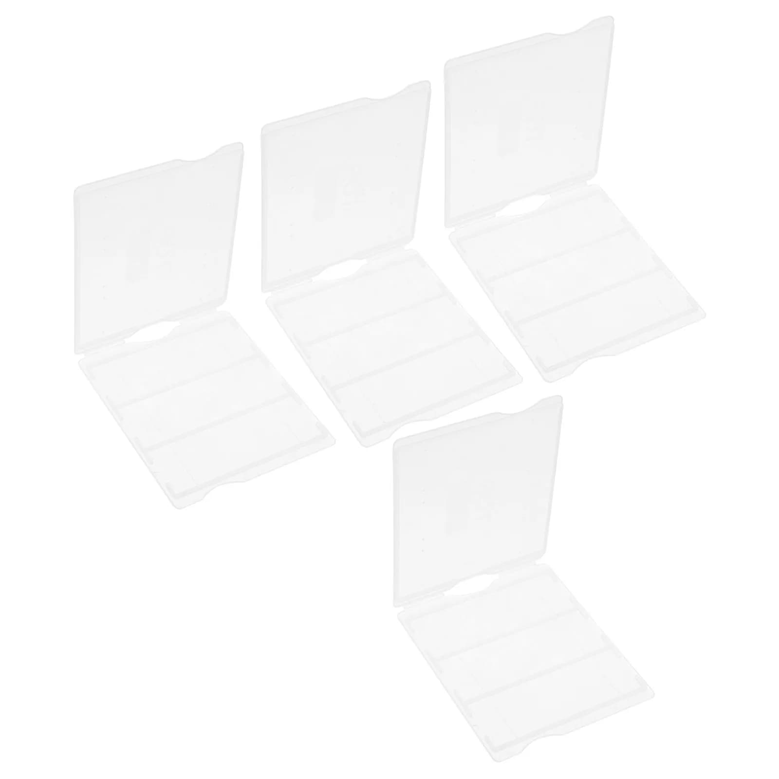 Scatola portaoggetti in plastica per microscopio da 4 pezzi, organizer da laboratorio, custodia multiuso per vetrini, scatola sicura per microscopio