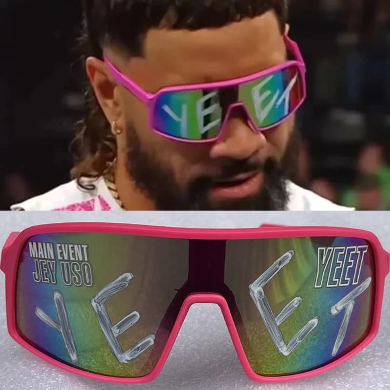 Jey Uso Yeet Sunglasses Sports Shades Glasses Bloodline USOS RARE RED Sunglasses Motorcycle glasses
