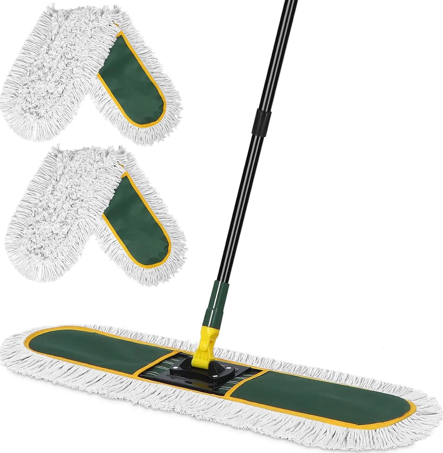 Mop Professionale Resistente da 36 Pollici con Panni Sostituibili per Pulizia a Secco/Umido di Pavimenti in Ufficio, Garage, Magazzino