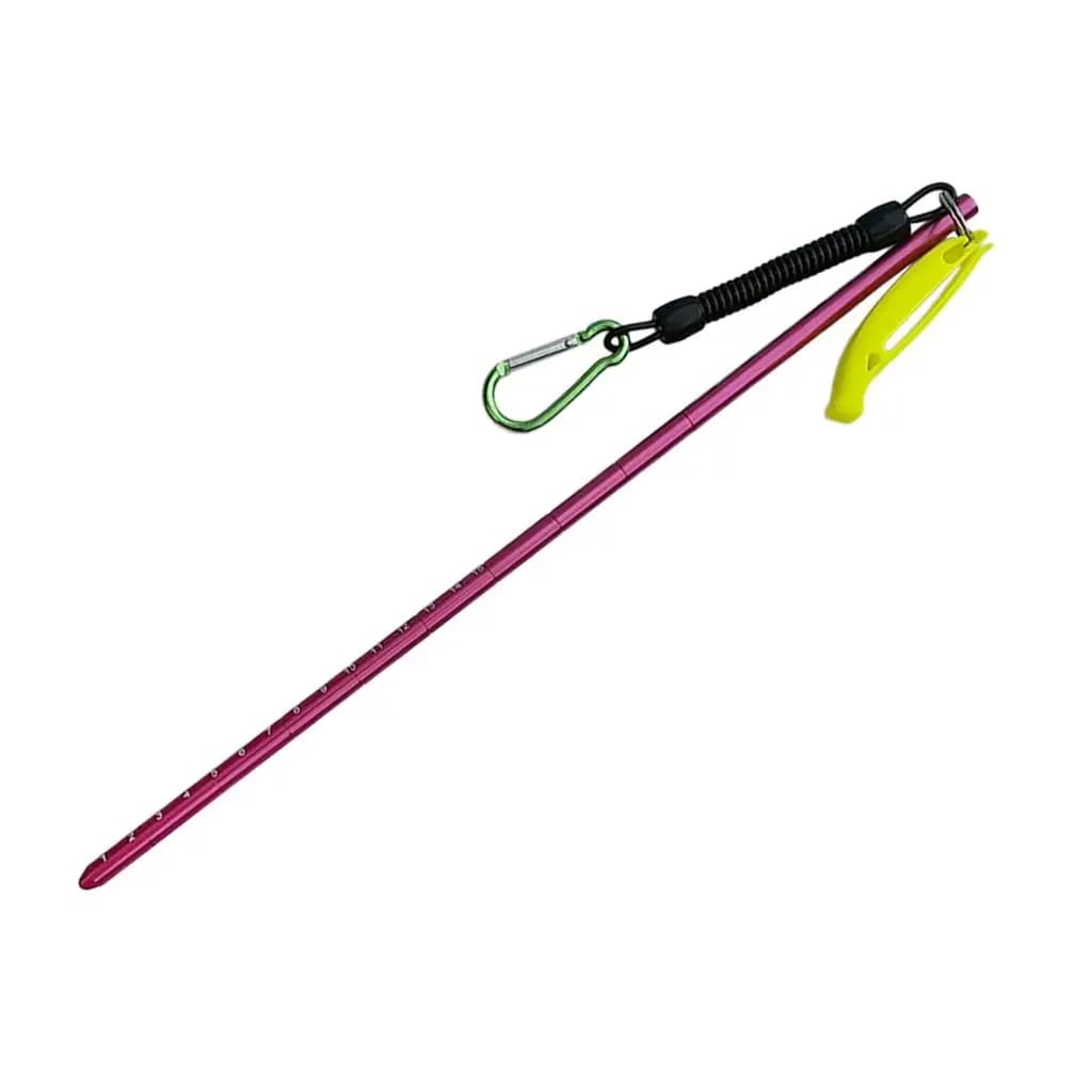 Scuba Diving Pointer with Carabiner Spring and Whistle Underwater Lobster Stick Tank Signal Maker for Snorkeling