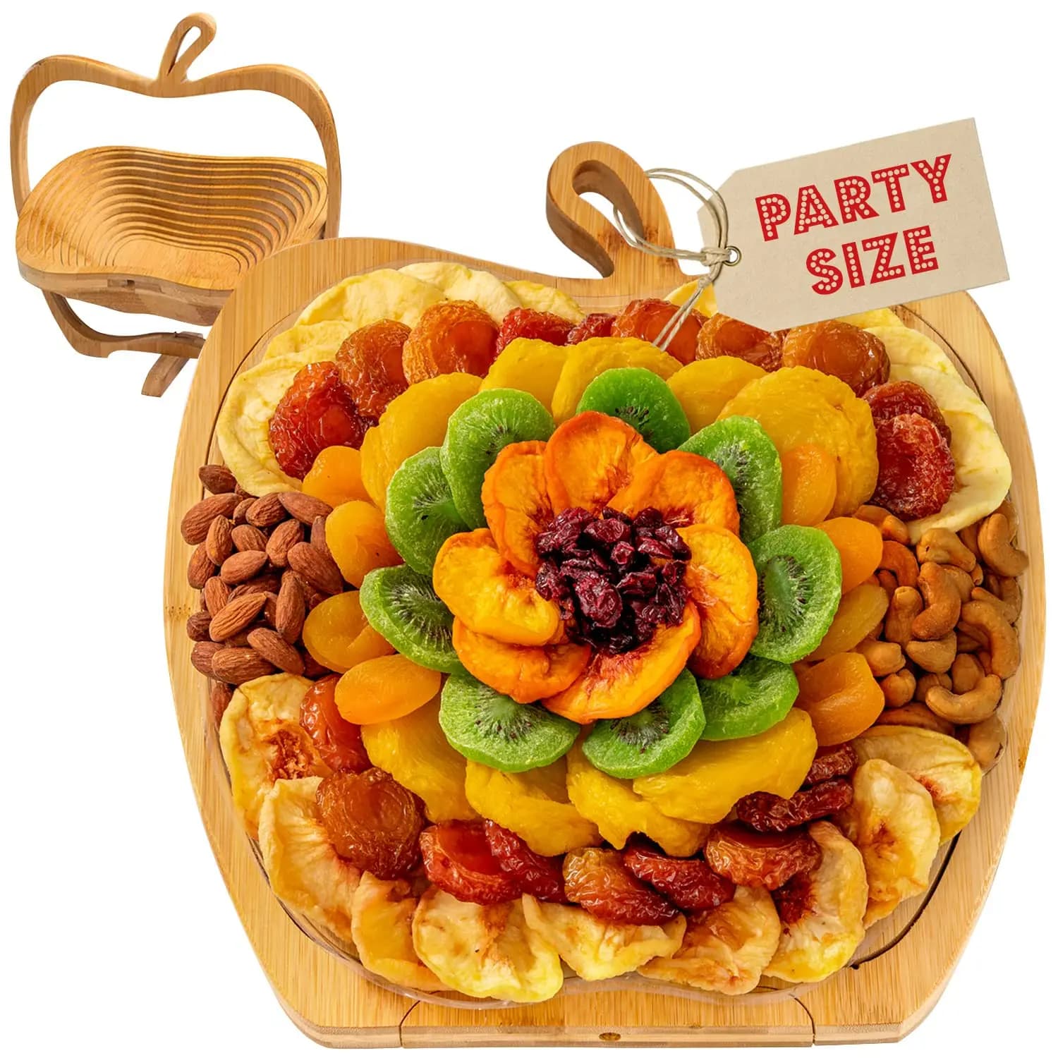 Cesto regalo extra large per frutta secca e noci, vassoio snack naturale sano per vacanze, compleanni, feste in ufficio