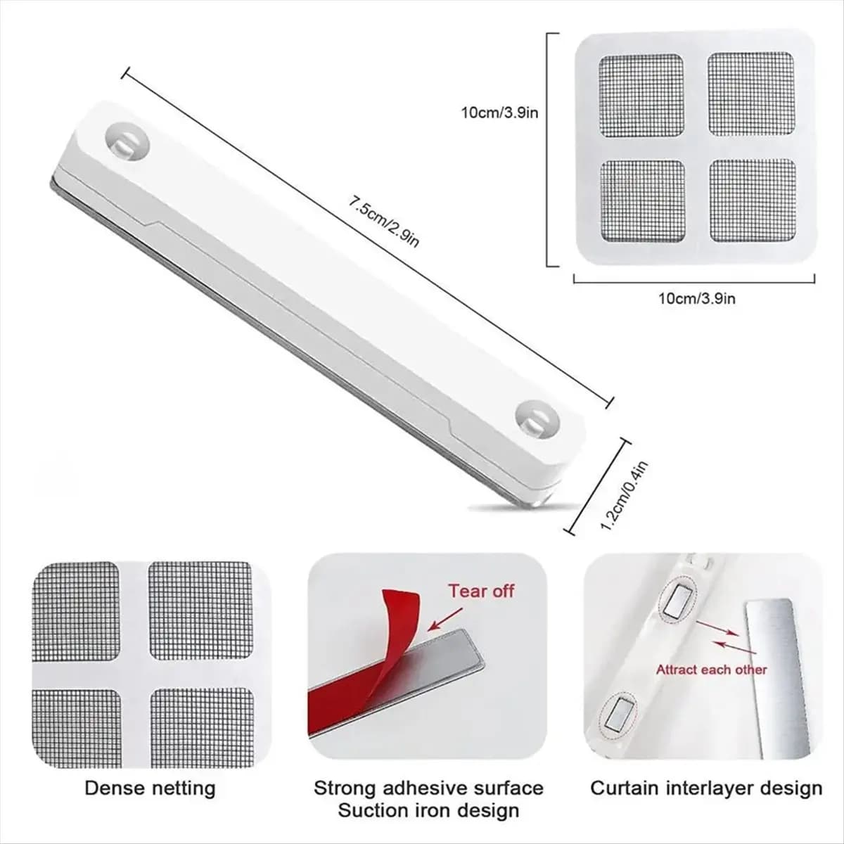 【TODAY-BUY】Magnetic Window Screen Clip Magnets for Mosquitoe Screen Protection No Punching Strong Fixation Window Mounting Buckl