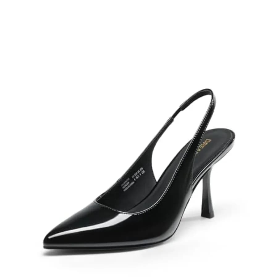 DREAM PAIRS Scarpe da Donna con Tacco a Spillo Slingback, Punta Chiusa, Tacco Basso, Eleganti per Cerimonia, Sposa, Matrimonio, Sexy da Festa