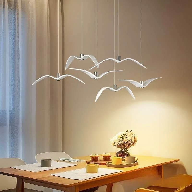 Lampade a Sospensione Moderne Nordiche a Forma di Gabbiano, Lampadari per Ristoranti, Camere da Letto, Bar, Caffetterie, Reception, Decorazione