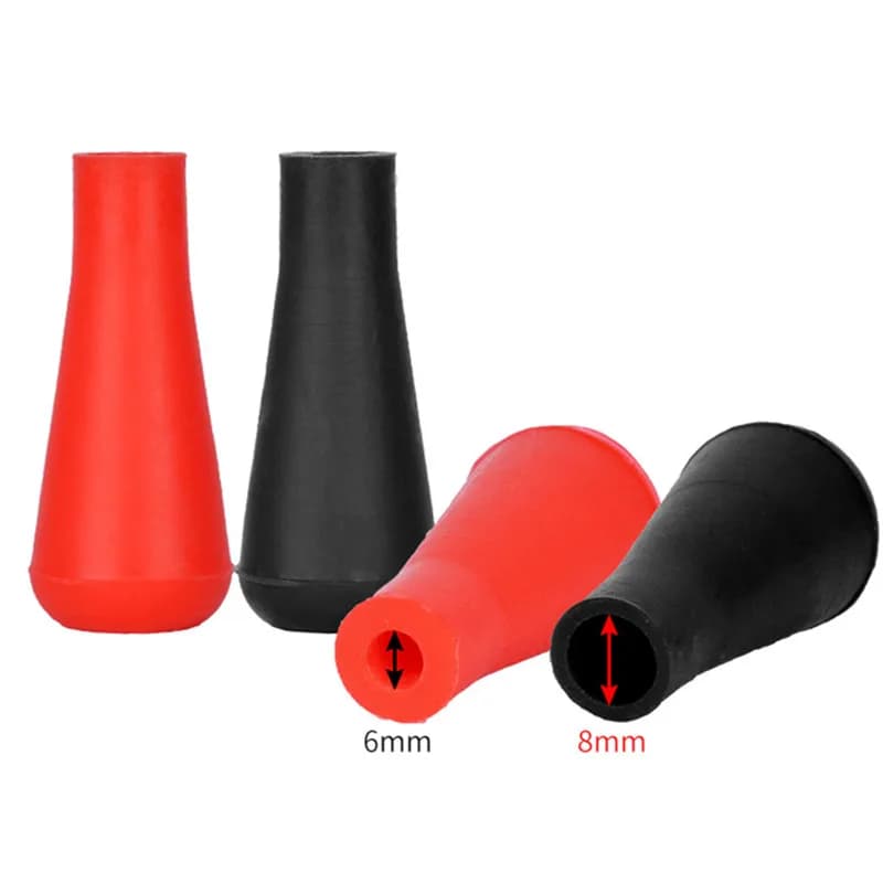 Punta di freccia per tiro con l'arco punta smussata in gomma teste larghe per CS Larp Battle Tagging, tiro sportivo, bersaglio da gioco, 6, 8mm, 6 pezzi