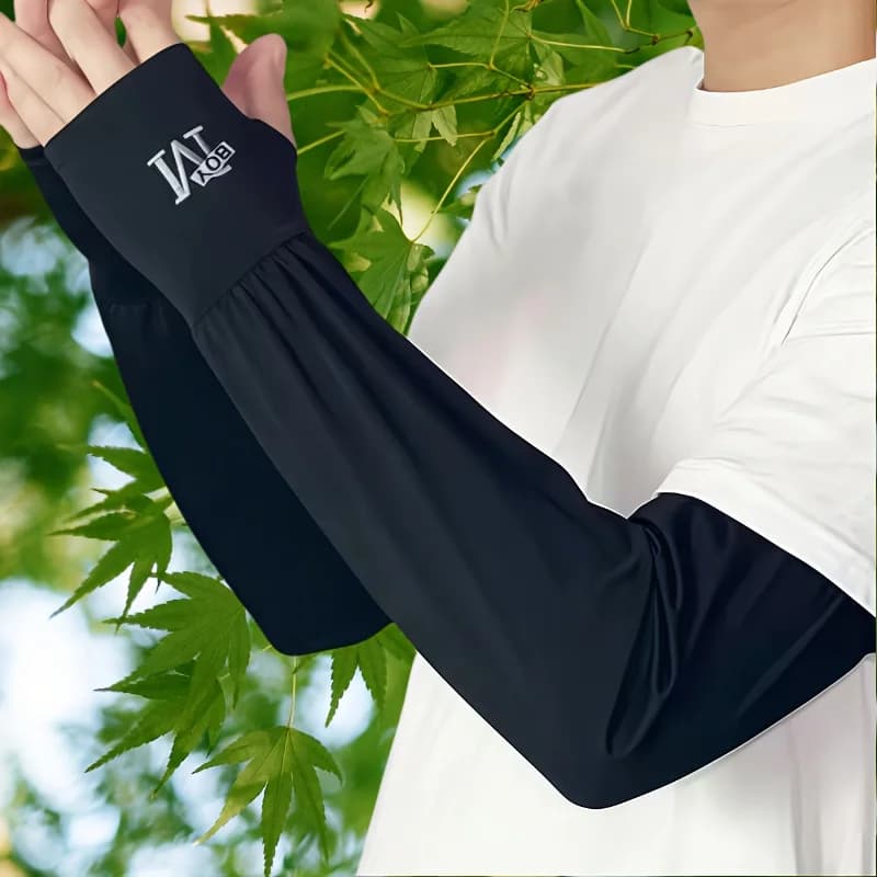 Men's Quick Drying Sun Protective Sleeves, UV-resistant ice silk sleeves and breathable for cycling and outdoor sports