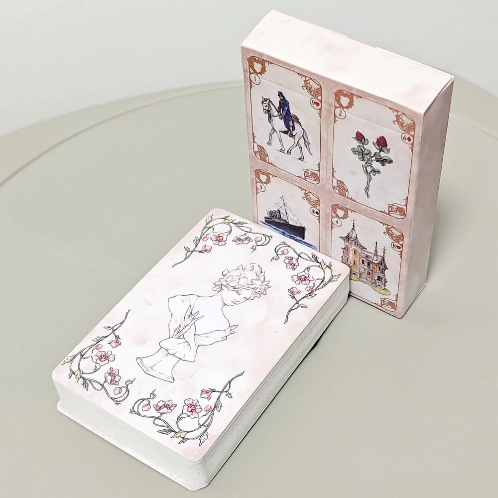 Segni del sistema Rana da 9 * 6 cm del destino Lenormand Deck 36 carte e 6 carte extra -