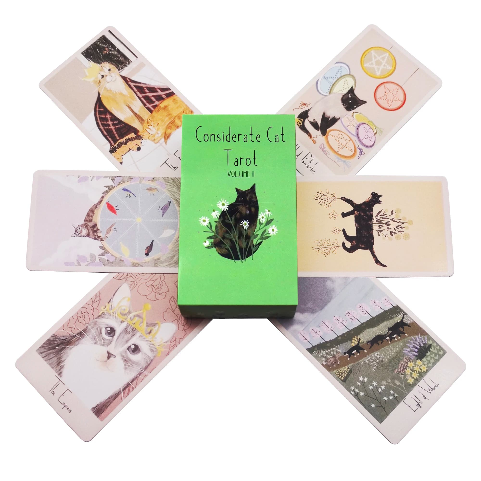 Tarocchi di gatto considerato Oracle Carta di intrattenimento per il tempo libero Raccolta di famiglia Mazzo di divinazione Tarocchi da tavolo Gioco di carte da gioco regalo