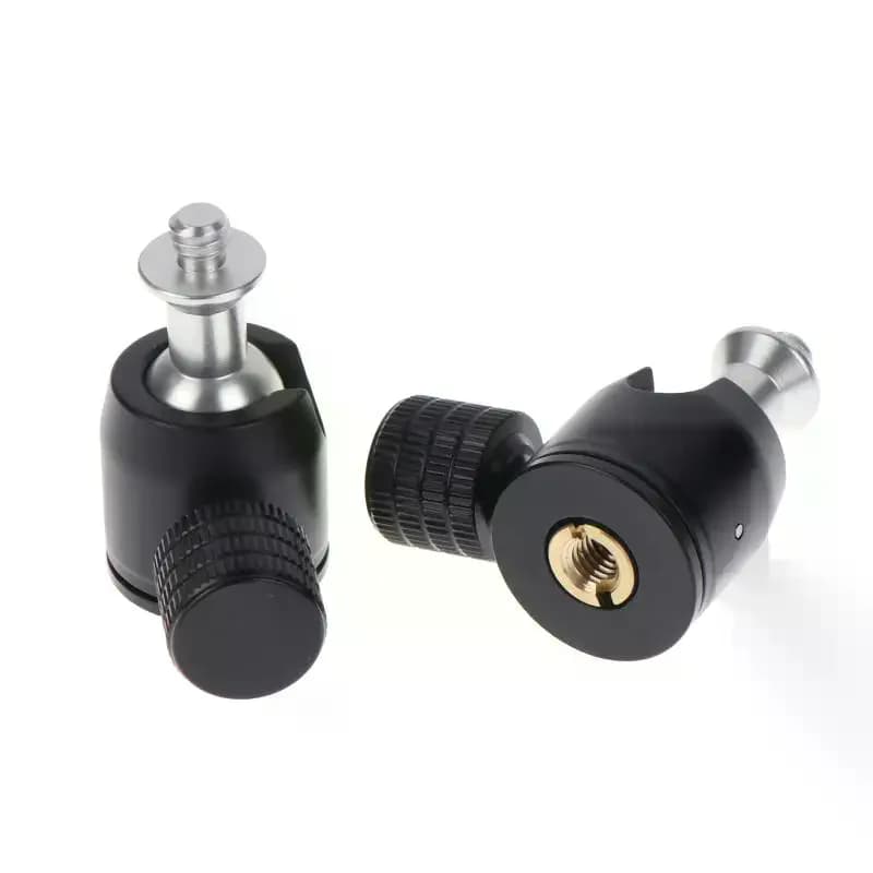 Ball Head Panoramic Tripod Head 1/4'' 3/8" M4 M5 M6 Screw Hole Mount For Camera Camcorder Monitor Smartphone Light Mic Mini