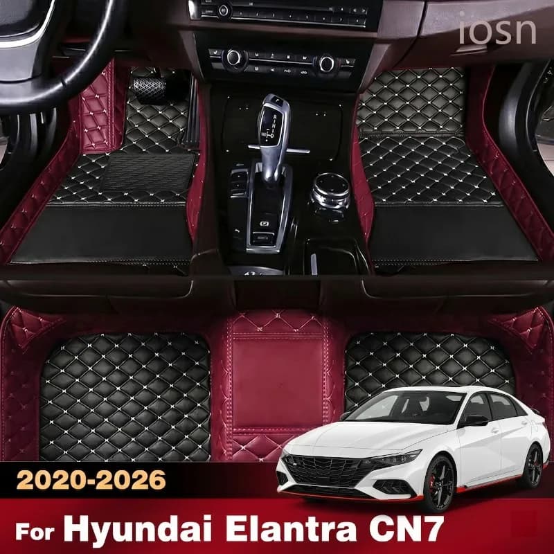 Tappetini Auto 3D Personalizzati per Hyundai Elantra CN7 2020-2026, Impermeabili per Tutte le Stagioni, Copertura Completa, Accessori Interni Auto