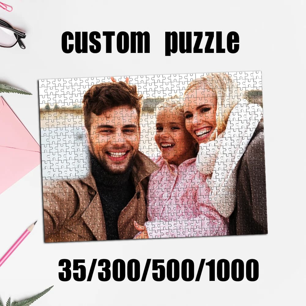 Puzzle Personalizzato con Foto 35/300/500/1000 Pezzi, Creativo e Personalizzabile per Adulti e Bambini