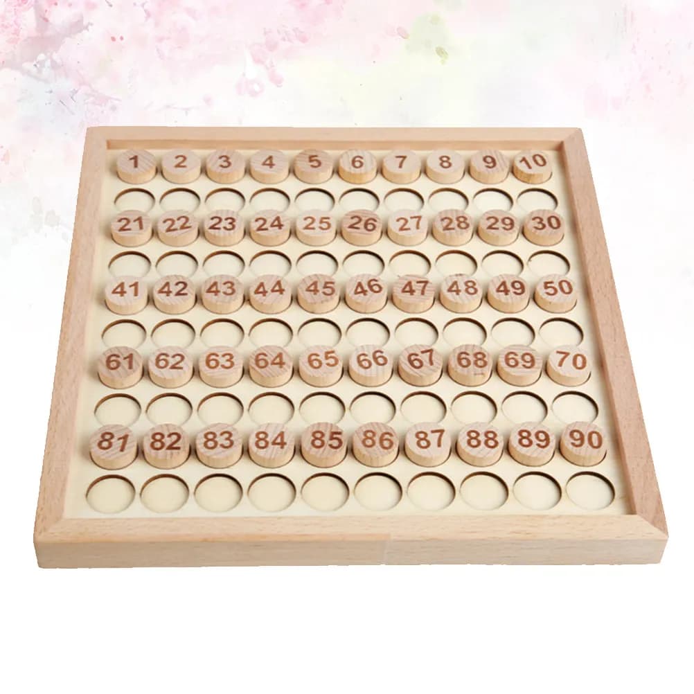 1-100 Number Puzzle Wooden Board Educational Puzzle for Children Early Education Math Learning Cognitive Development