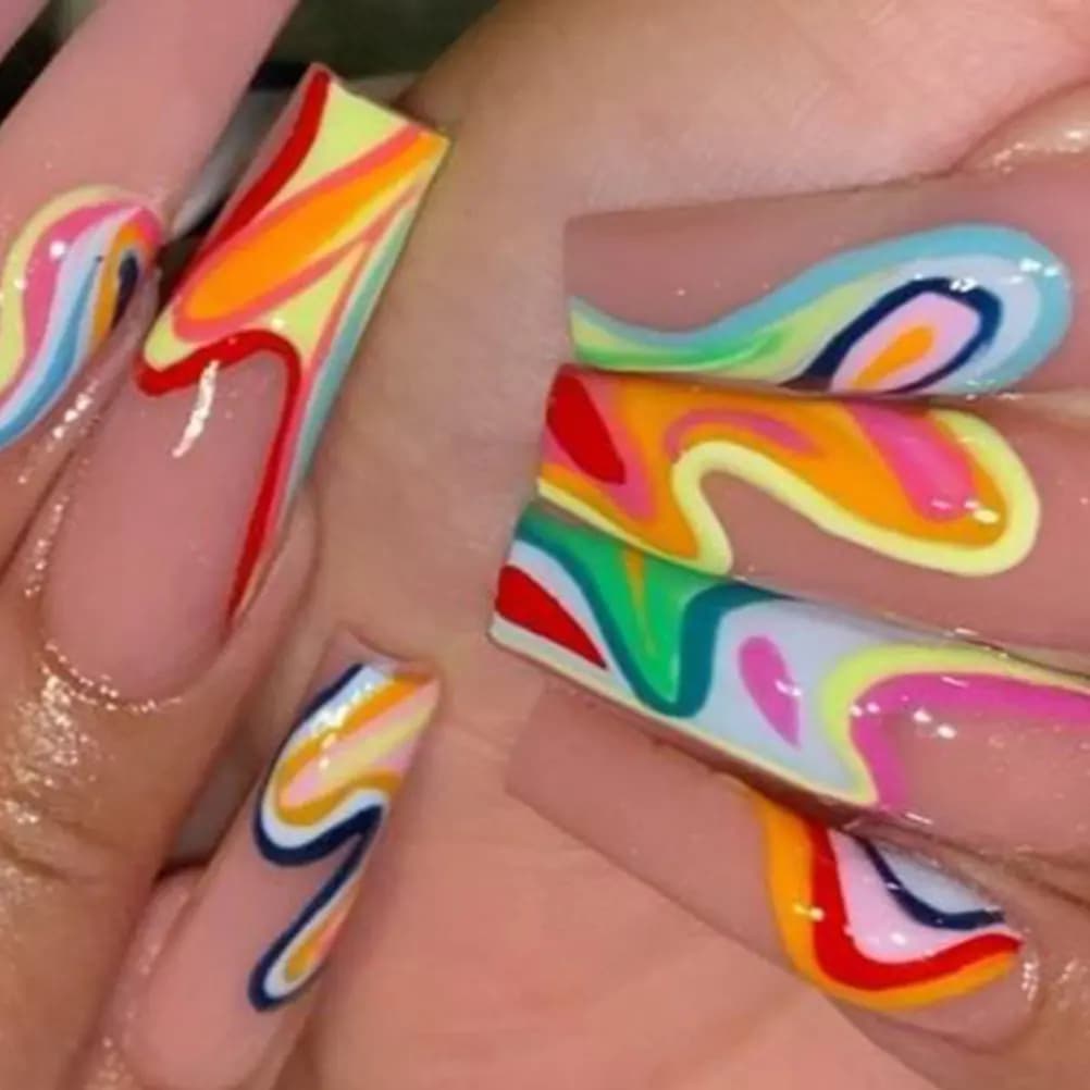 Set di 8 Penne per Nail Art, Leggere, per Graffiti e Decorazioni, Strumenti per Design e Pittura Unghie, Accessori per Uso Domestico e Professionale, in Acrilico