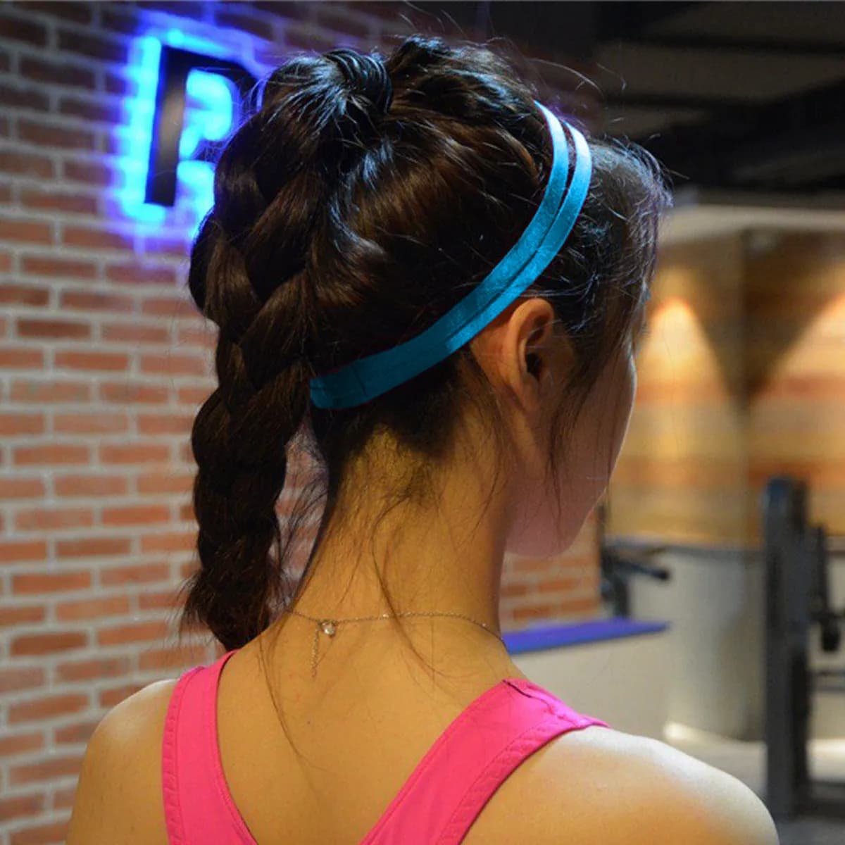 9Pcs Stretchy Anti-Sweat Headband Unisex Sports Yoga Headband for Running Gym Jogging Dance Soccer Football Athletic Exercise