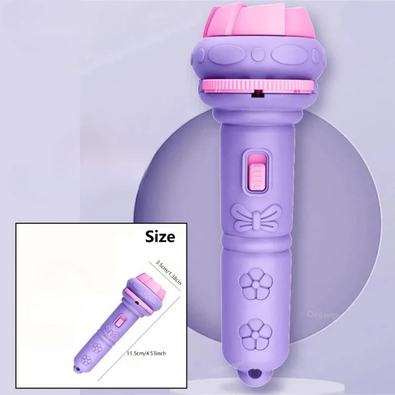 Torcia con Proiezione per Bambini | Torcia Proiettore con 24 Modelli | Luce Notturna Educativa | Regalo per bambini dai 3 anni in su