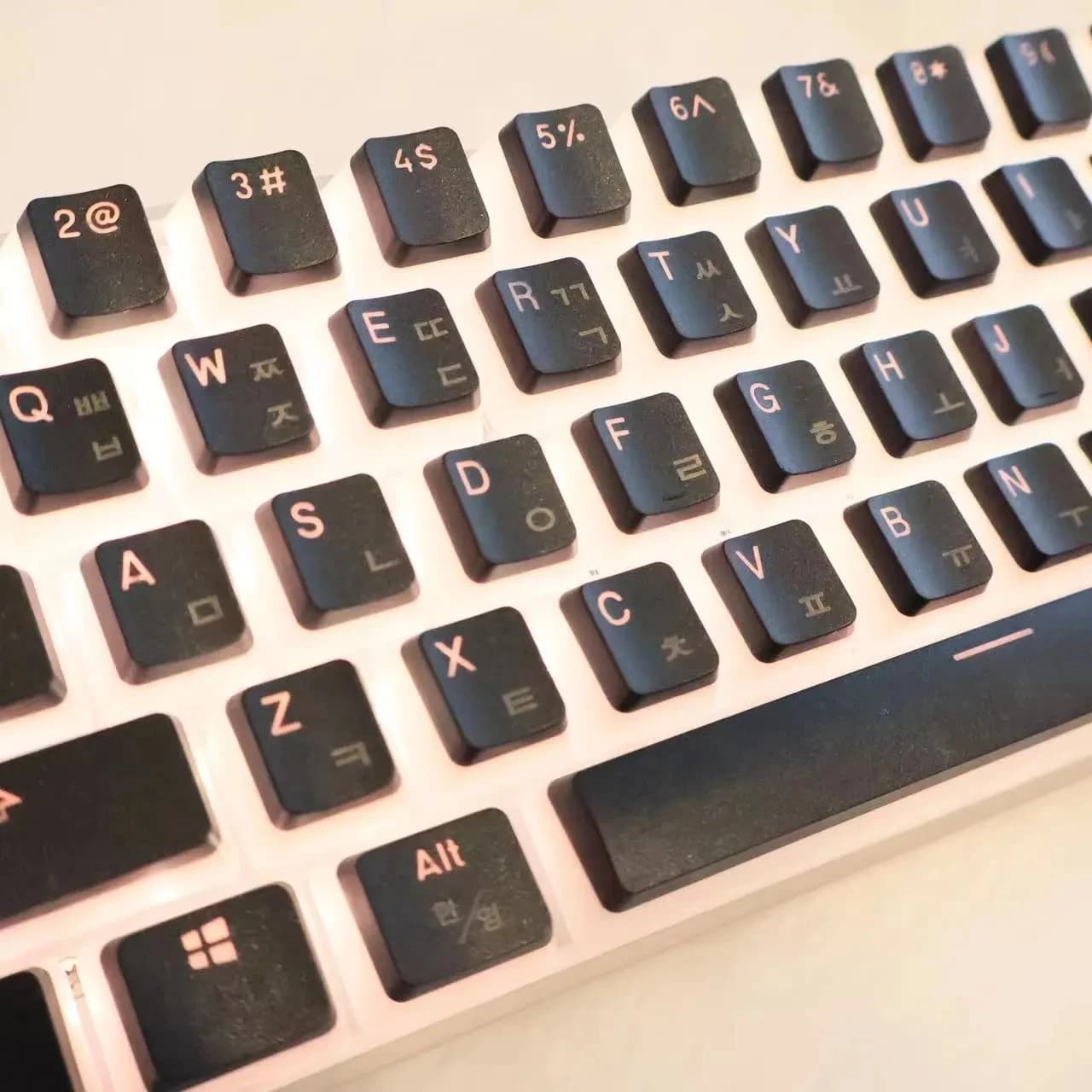 Hangul Keycap Layout coreano Keycap Pudding Keycaps Set PBT Profilo OEM per tastiera meccanica da gioco per Cherry MX Switch