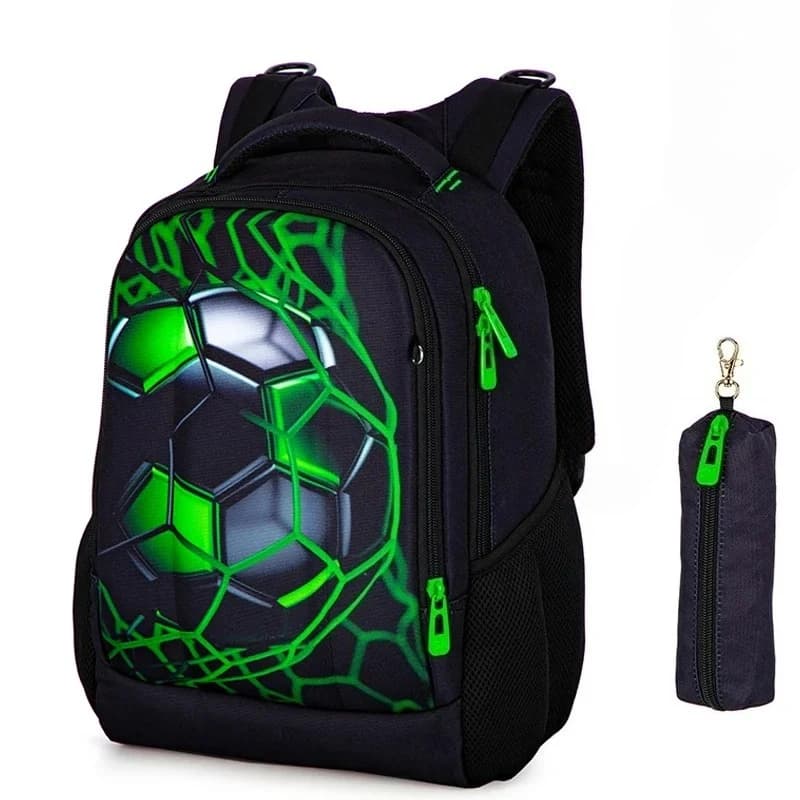 Nuova borsa da scuola ortopedica per ragazzi zaini da calcio 3D studenti ricarica USB zaino multifunzionale Bookbag Mochilas