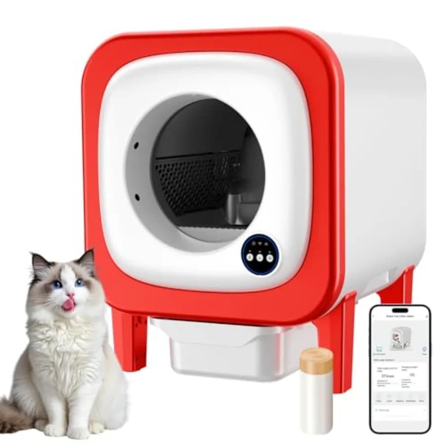 Lettiera Automatica Autopulente Extra Large per Gatti Multipli con Controllo Tramite App e Protezione di Sicurezza, Funzionamento Ultra-Silenzioso