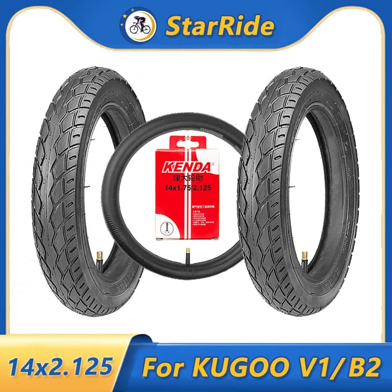 Per KUGOO V1 B2 bici elettrica 14*2.125 parti della ruota anteriore 14x2.125(54-254) pneumatico interno ed esterno 14 pollici accessori per pneumatici E-Bike