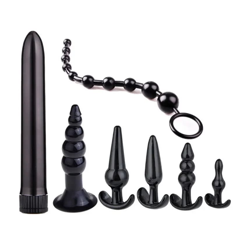 4/5/7/8 Pz/set Silicone Butt Plug Dildo Masturbazione Spina Anale Spina Vaginale Giocattoli Del Sesso Combinazione Anal Bead Dilatatore Giocattoli per Gay